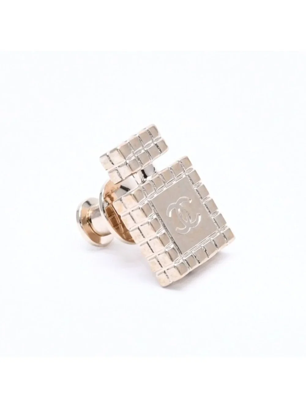 Chanel Brooch CC Logo Pin 3 Point Set Metal Gold